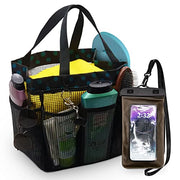Shower Caddy Coated Mesh Tote Bag - Shower Shoez