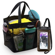 Shower Caddy Coated Mesh Tote Bag - Shower Shoez
